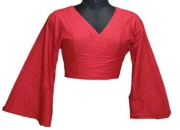 Bohotusk Plain Wrap Around Long Sleeved Top