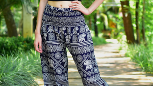 Sun Print High Waist Red Jeans Summer Celestial Hippie Pants Relaxed  Trousers