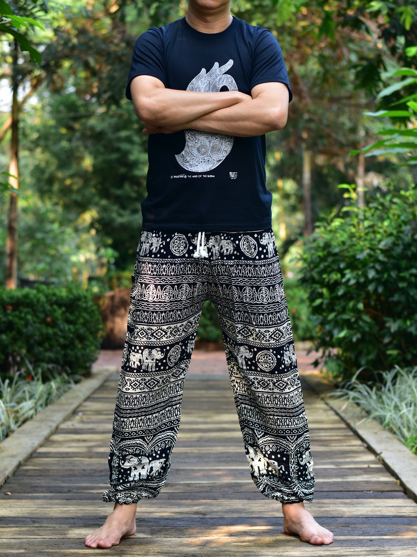 Thai Elephant Pants Harem Yoga Hippie Boho Print Gypsy Festival Dance  Cotton Boy | eBay